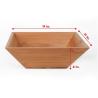 Buy cheap Bamboo large square salad bowl with serving hands from wholesalers