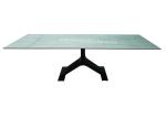 Buy cheap Ceramic Topped Extension Dining Table 2.1 Meter Stainless Base Customized Color from wholesalers