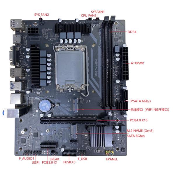 Buy cheap lga1700 motherboard ddr4 H610M-4D4 PC gaming motherboard from wholesalers