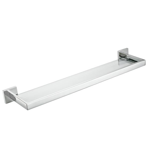 Buy cheap Wall Mount SUS304 Stainless Steel Bathroom Stand Satin Tempered Glass Shelf from wholesalers