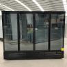 Buy cheap Plug In Glass Four Swing Door Refrigerators In RAL9005 Black from wholesalers