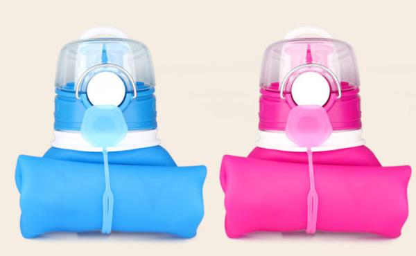 Buy cheap 650ML Squeeze Silicone Water Bottle / Silicone Collapsible Water Bottle For Sport Use from wholesalers