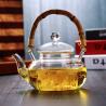 Buy cheap Coffee / Tea Clear Glass Teapot With Bamboo Handle Thermal Shock Protection from wholesalers