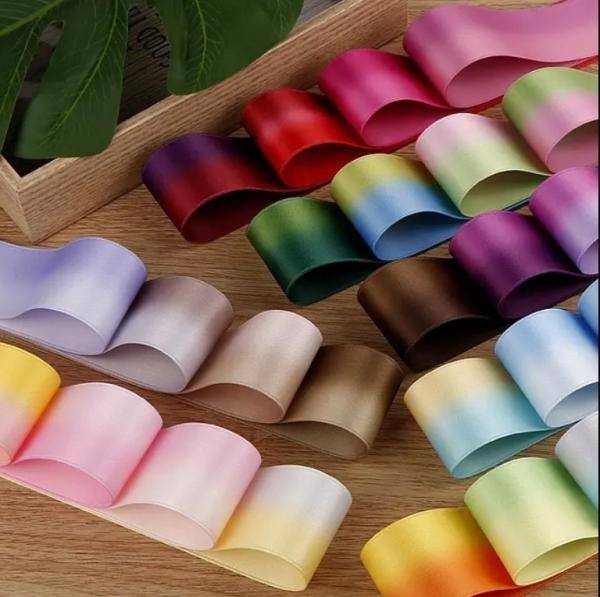 Buy cheap Two Tone Polyester-Cotton Print Satin Ribbon Hair Bows Material Accessories Gift Flower Wrap from wholesalers