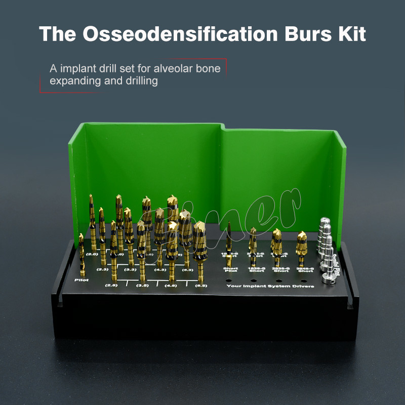 20pcs SS Implant Drill Tools For Alveoloar Bone Expanding Drilling Osseodensification Bur Kit