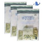 Recyclable Tamper Evident Security Bags , Plastic Bank Deposit Bags