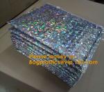 air mail metallic holographi rose gold bubble padded mailer / Zip lockkk bubble