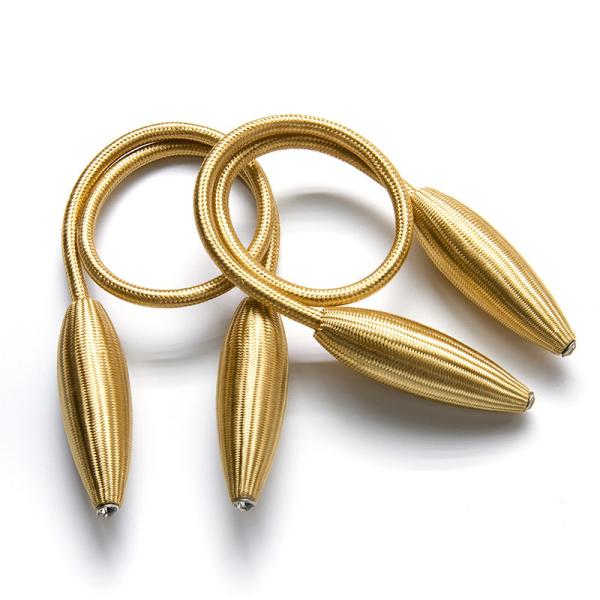Buy cheap yellow 60g Curtain Tiebacks With Oval Magnet Lacing from wholesalers