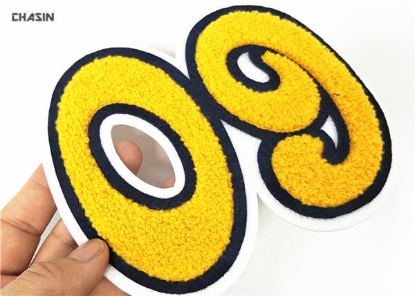 Buy cheap Towel Number Varsity Patches For Letterman Jackets Eco Friendly from wholesalers
