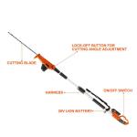 6.5KG Lightweight Long Reach Electric Hedge Trimmer Cutters Telescopic Hedge