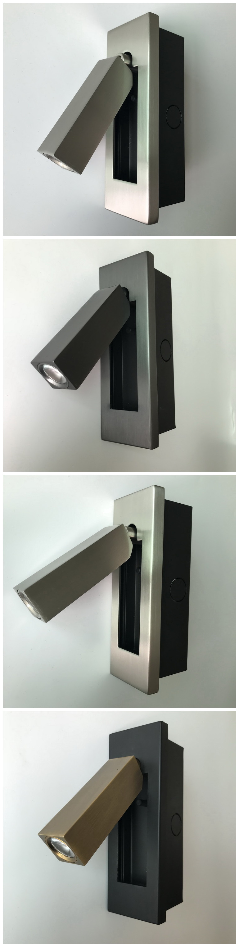 Rotating white painting modern led bedside wall light hotel headboard wall light reading wall lights