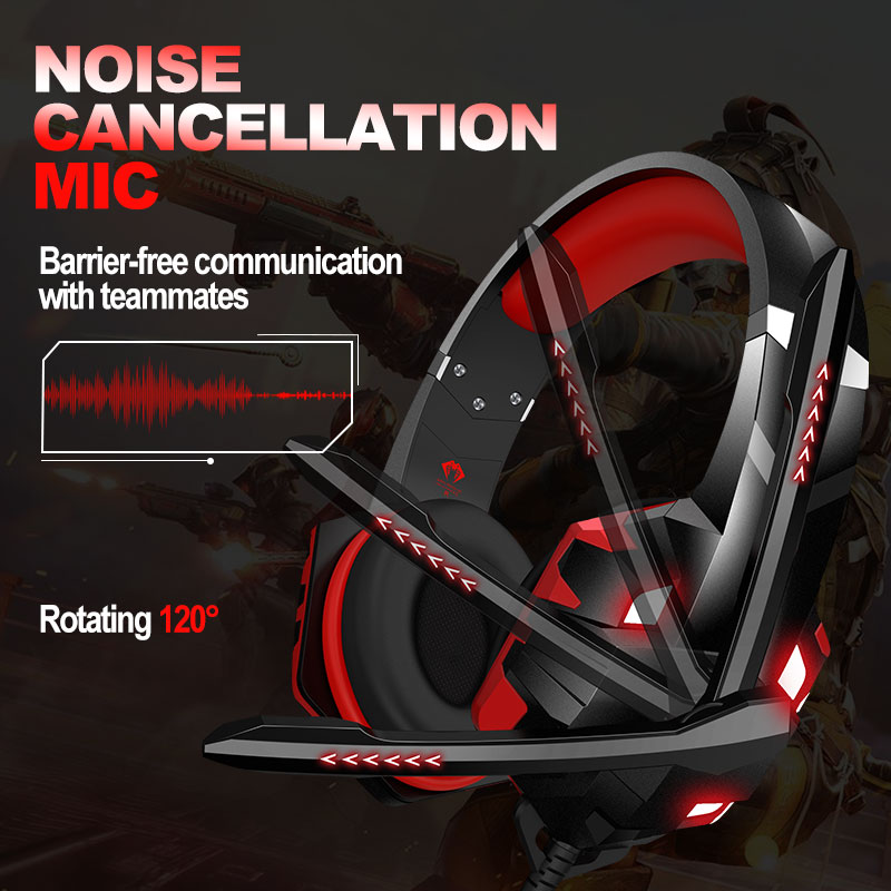 Sport Noise Cancelling PC Gaming Headset For PS5 Xbox OmniDirectional Adjustable Mic