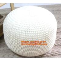 Buy cheap hand made crochet floor pouffe crochet knit hassock crochet knit Ottoman Floor product
