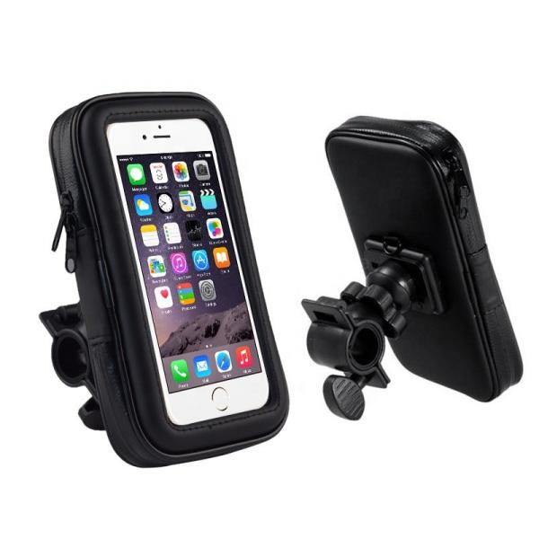 Buy cheap FCC 170g Motorcycle Phone Holder Mount , 360 Rotation Bike Phone Holder Bag from wholesalers