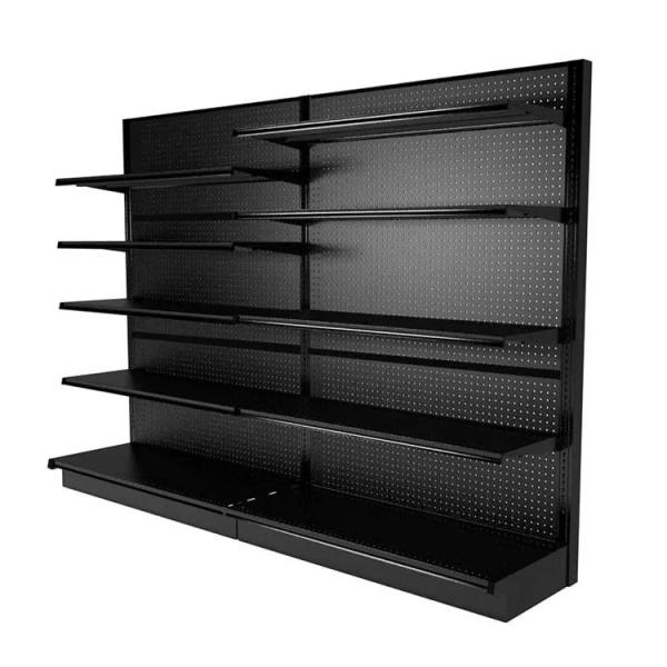 Buy cheap superior quality artculos de tienda y supermercado black gondola shelving from wholesalers