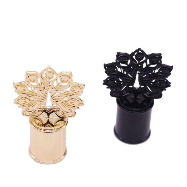 Buy cheap Custom Black Peacock Tail Alloy Bottle Cap Metal Perfume Cover Wholesale Of Wine Bottle Cap from wholesalers