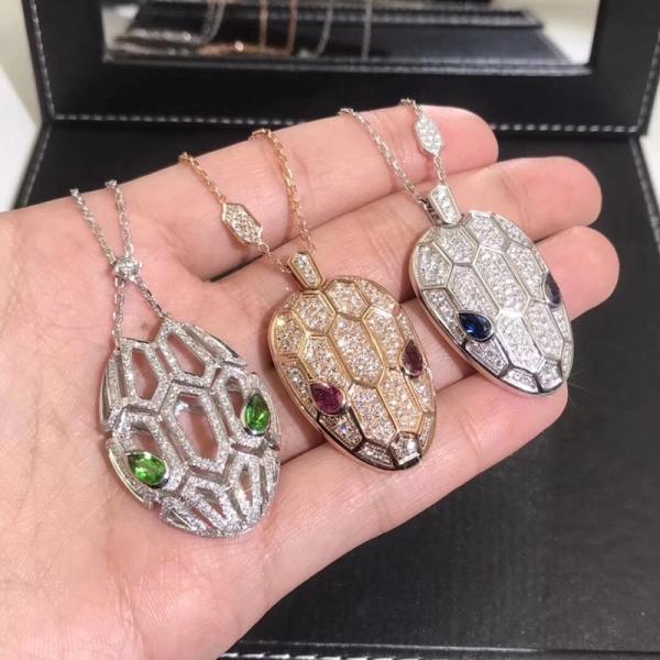 Buy cheap Hot Selling Fashion Necklace Pure 18k Gold Serpenti Necklace With Natural Diamonds from wholesalers