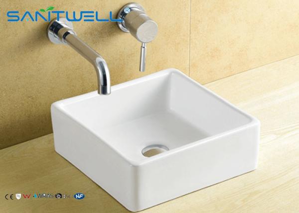 Buy cheap Ceramic Counter Top Wash Basin Sanitary Ware Factory Sink 380*380*135 mm Countertop Washbasin from wholesalers