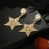 Buy cheap Personality Exaggerated Star Moon Pearl Stud Earring For Woman from wholesalers