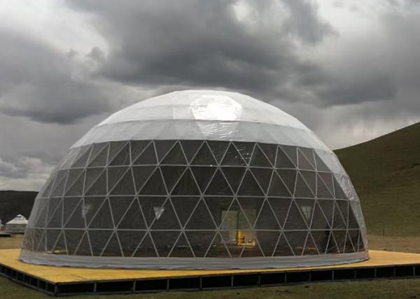 Quality Anti - Rust Geodesic Big Dome Tent Durable High Strength Q235 Steel Structure for sale