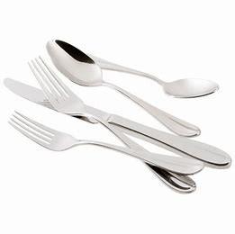 Buy cheap deluxe Polished 24pc 1810 Stainless Steel Flatware Sets for daily use from wholesalers