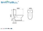 Innovative product close coupled toilet fill valve in home SWC121