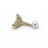 Buy cheap Gold Fox Brooch Pin Inlaid Shiny Diamond For Clothes 2.5cm length 3.5cm height from wholesalers
