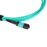 Multimode 50/125 OM3 MPO Fiber Patch Cord Female Connectors 12 cores