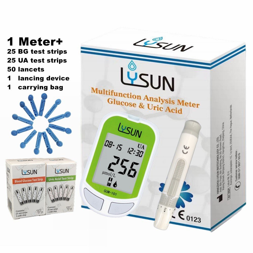 Intelligent Model Multifunctional Analysis Meter Glucose Uric Acid