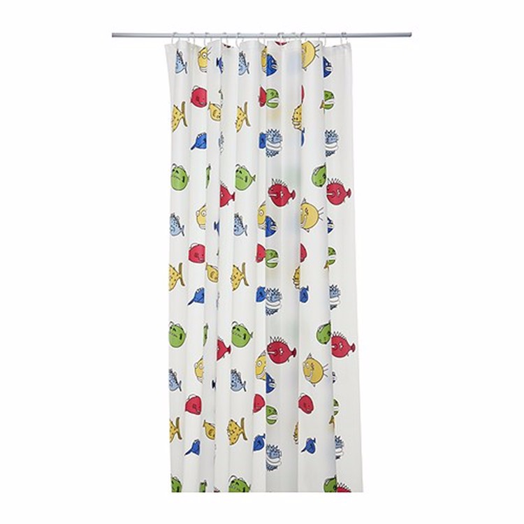Shower Curtain with Hooks (Natural Herringbone) and PEVA Shower Curtain Liner (Clear) Set
