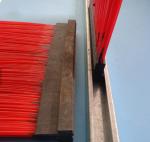Metal Support Plastic Strip 3x4mm Red PP Fiber Forklift Brush Attachment