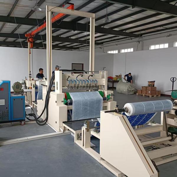 Buy cheap Full Automatic Hot Melt Glue Spraying Laminating Machine for Hot Compress Steam Eye Mask from wholesalers