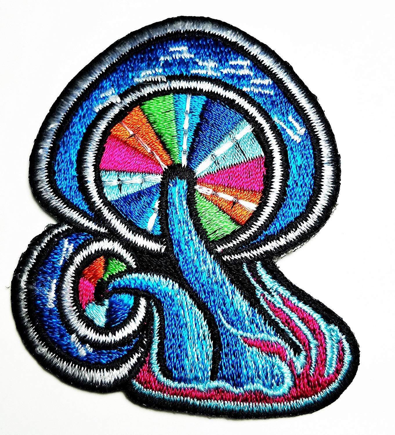 Sew - On 3D Embroidery Patches / Flower Iron On Patches Muti Backing