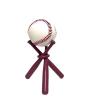 Buy cheap wooden min baseball bat Rack color Mini baseball bat stand with dark brown color from wholesalers
