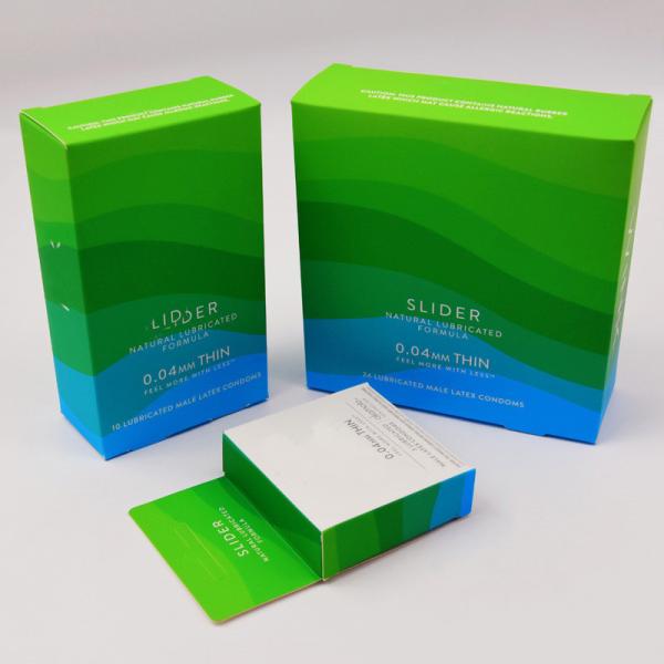 Buy cheap Custom Color Printed Condom Health Care Box Luxury 1 Piece Hanger Box from wholesalers