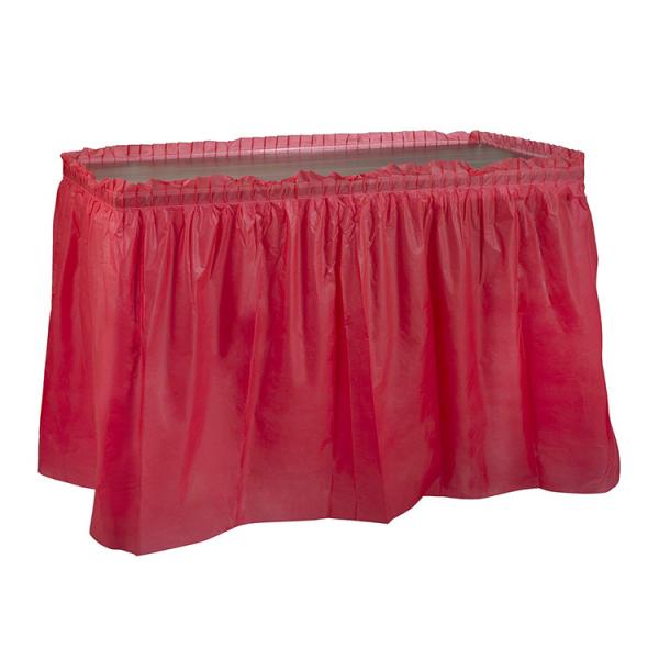 Buy cheap Burgundy Polyester Banquet Table Skirts For Commercial Events Decorations from wholesalers