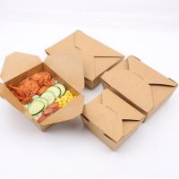 Buy cheap Printed recycled brown kraft paper food box / Wholesale food grade lunch paper product