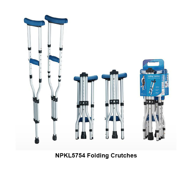 Lightweight and Strong Aluminum Axillary Crutches Disabled Walking Crutches