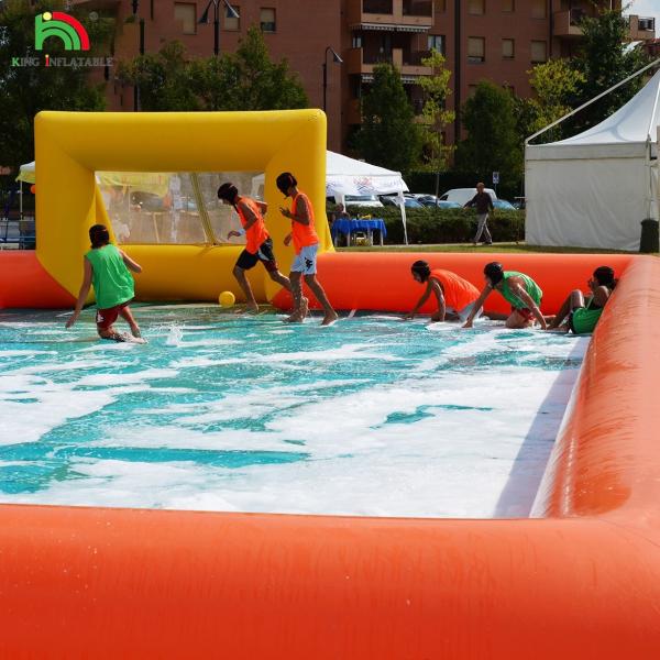 Buy cheap Factory Customized PVC Inflatable Football Playground Inflatable Soccer Field For Outdoor Sport Game from wholesalers