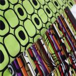 Home decorate geometric upholstery 100 polyester flocked velboa plush fabric