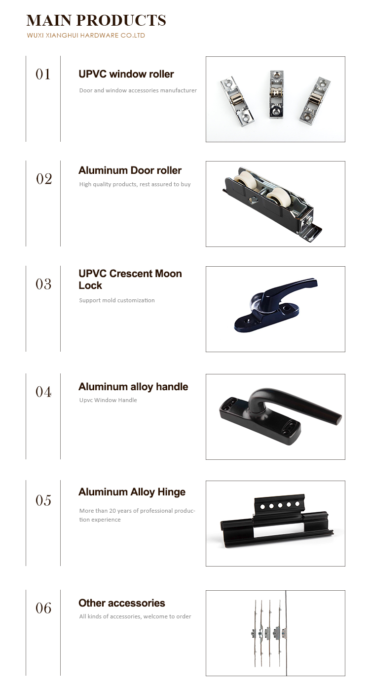 70*27 Size Modern Design Aluminum Alloy Brake Handle for UPVC Doors and Windows