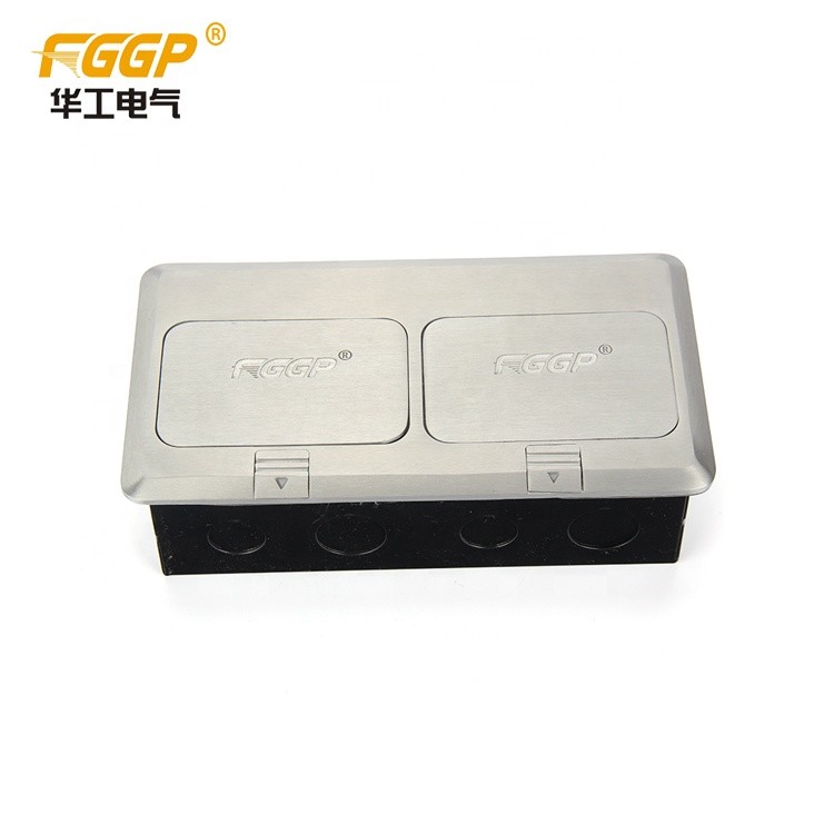 ODM 13a Rj11 Pop Up Floor Power Socket Square Type Brass Alloy