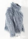 New Winter Style Fashion Woolen Faux Fur Collar Jackets Breathable Coated Fur