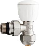 4203 Angle Type Multi-turn Brass TRV Valve for Radiator Supply DN15 Nickel