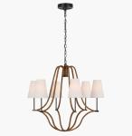 Vsual Comfort Biscayne Large Wrapped Chandelier CHC 5581 Antique-Burnished Brass