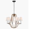 Buy cheap Vsual Comfort Biscayne Large Wrapped Chandelier CHC 5581 Antique-Burnished Brass And Natural Rattan from wholesalers