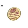 Buy cheap Silk Screen Print Red Color Logo Gold Brass Custom Design Badges For Coat from wholesalers