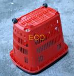 Supermarket Plastic Shopping Basket With Wheels , 455 * 355 * 415 mm