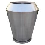 Buy cheap Big Shapely Outdoor 3mm Stainless Steel Pot Planter Custom Made from wholesalers
