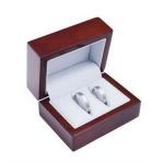 Funky Design Jewelry Wooden Box Custom Logo Printing For Double Rings